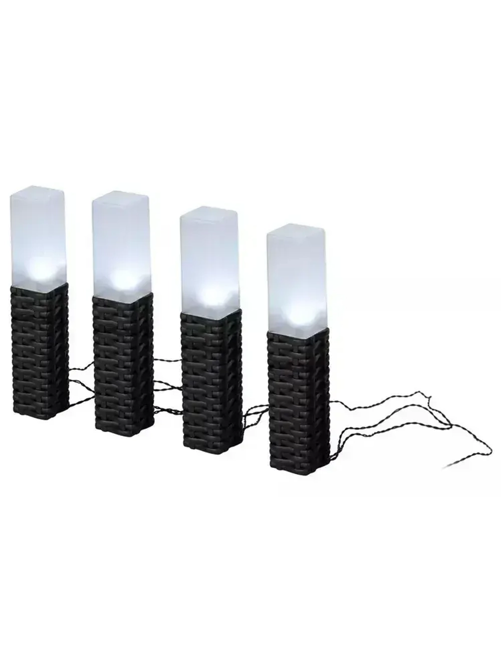 Светильник уличный ЭРА ERASF23-14 Ротанг на солнечной батарее высота 41 см 4 шт 4 LED