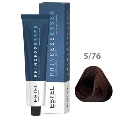 5/76 Крем-краска ESTEL PRINCESS ESSEX, светлый шатен коричнево-фиолетовый/горький шоколад