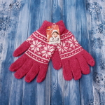 Перчатки женские теплые «Скандинавия» , цвет розовый, 19 см