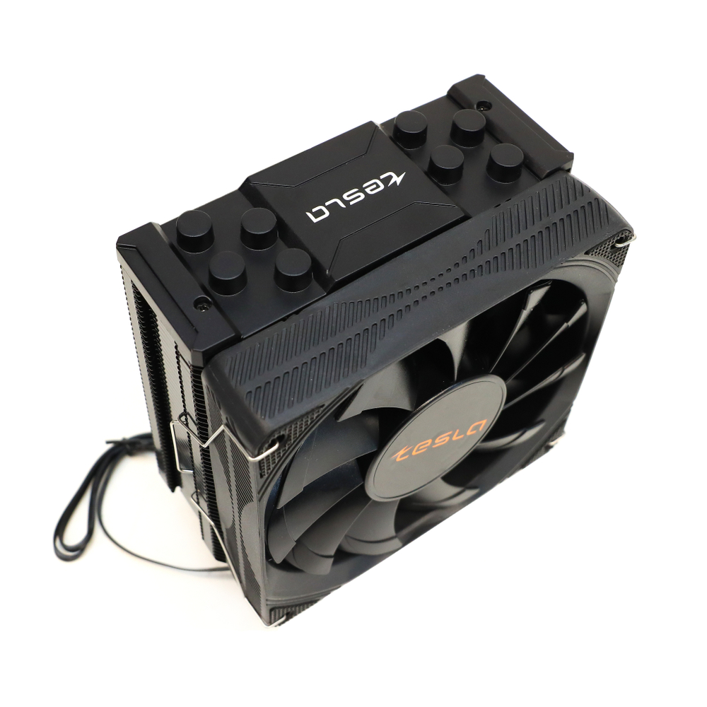Кулер для процессора TESLA SHADOW SE224, 1х120мм, 800~1800rpm, 4-pin, Al+Cu, черный, 57CFM, 24дБ, 4-PIPE, TDP 210Вт, INTEL 1700/1200/115x/2011/2066, AMD AM5/AM4 (TSL-SE-224-XTS)