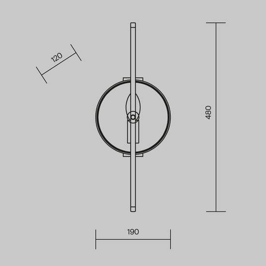 Настенный светильник (бра) Maytoni MOD099WL-01G