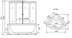 Душевая кабина Timo T-7725