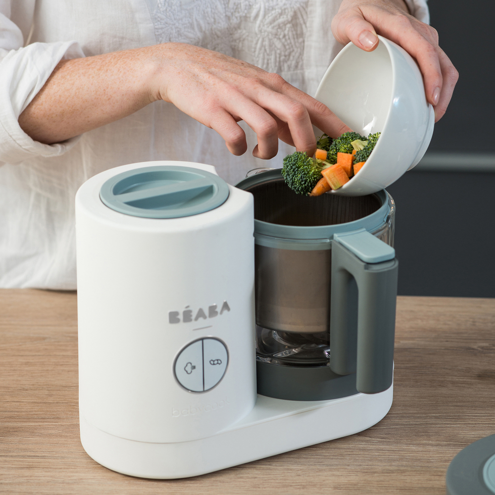 Уцененный товар: блендер-пароварка для детского питания 5 в 1 BEABA Babycook Neo белый/серый