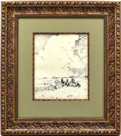 Кустодиев Борис Михайлович. Лето. Автолитография. Лист для альбома шестнадцати автолитографий. СССР.