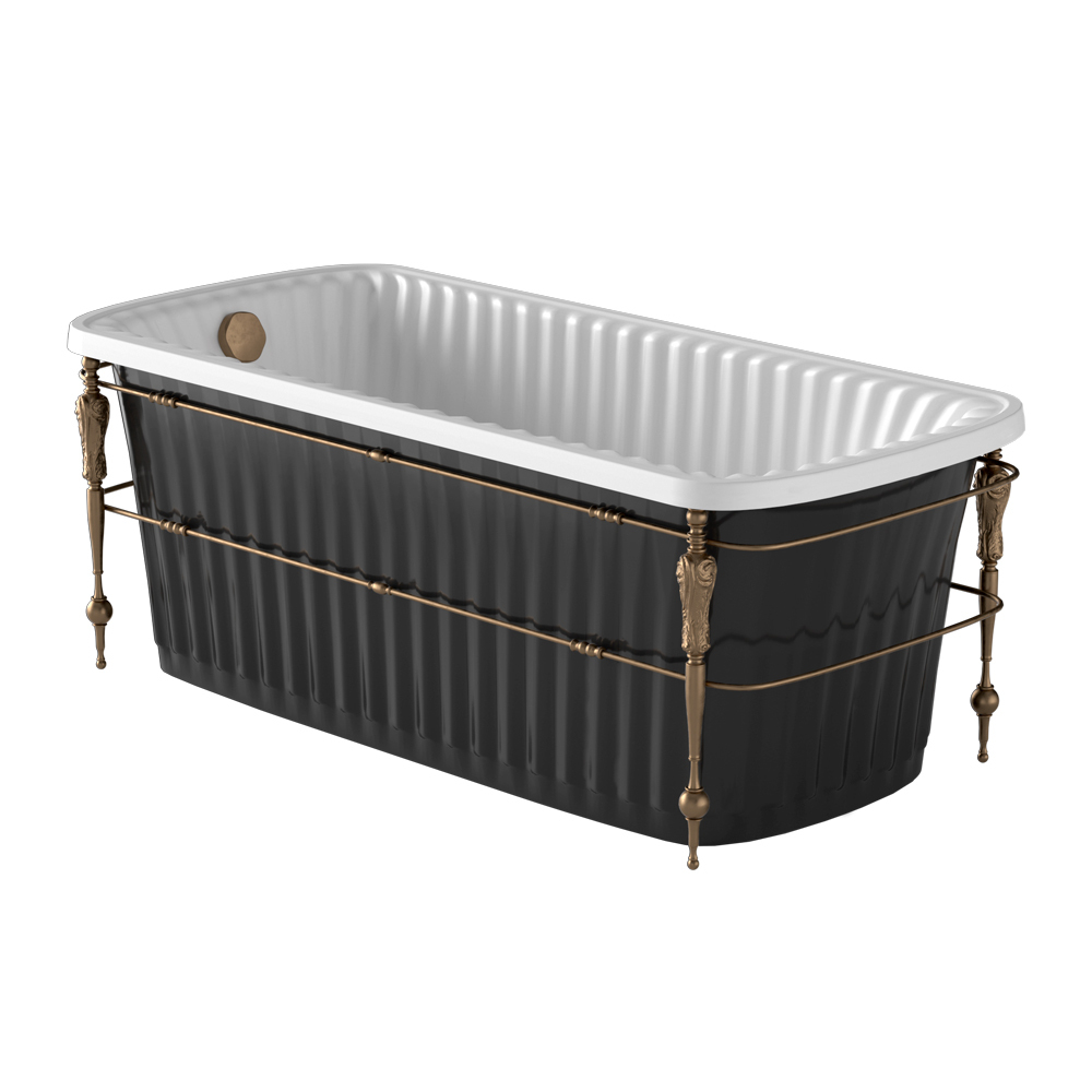 Ванна Migliore Olivia Console 24381 черная слив/перелив бронза