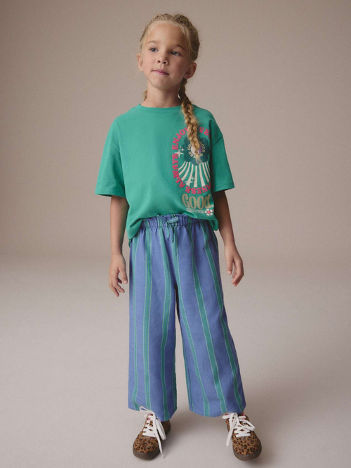 Брюки широкие для девочки Next E29-135, Синий, Зеленый