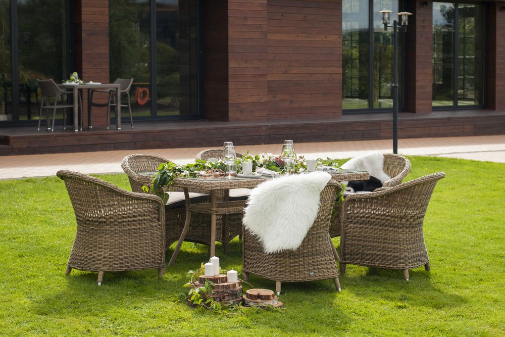 "Латте" плетеный стол из искусственного ротанга 160х90см, цвет соломенный