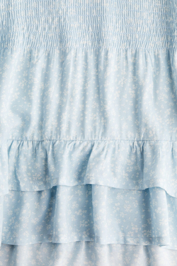 H&M Платье с плиссированными деталями, светло-голубой