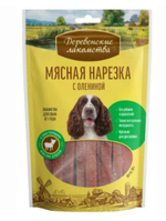 Мясная нарезка с олениной для собак Деревенские лакомства 0,09кг набор из 5 пакетов