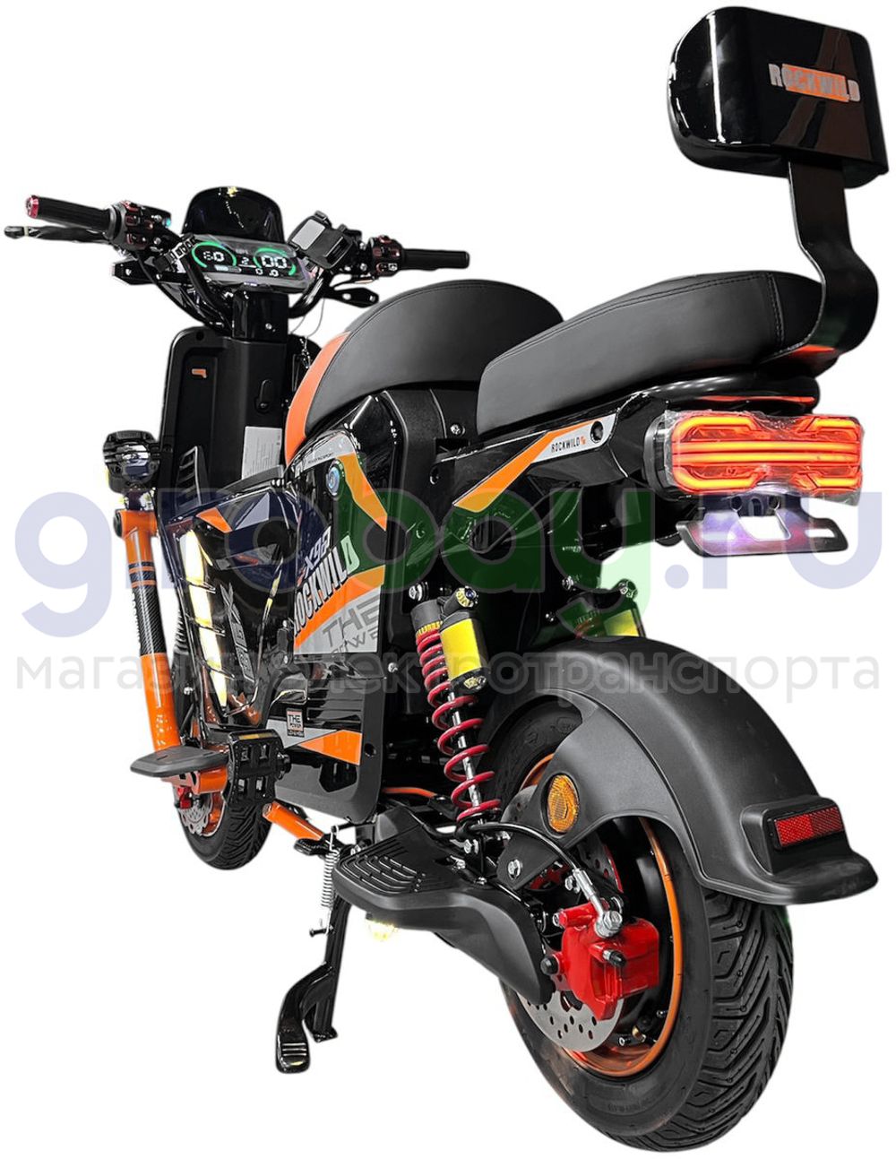 Электроскутер ROCKWILD X900 1600W (60V/40Ah) - Черный фото №5