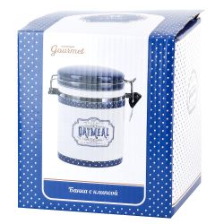 Банка для сыпучих продуктов (клипс) " " 14х10х15см v=630мл (подарочная упаковка)