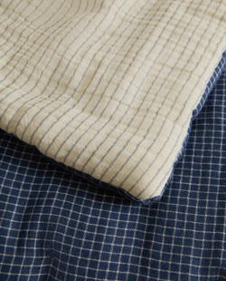 ZARA HOME ДЕТСКОЕ МУСЛИНОВОЕ ОДЕЯЛО, СИНИЙ