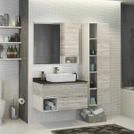 Тумба с раковиной Comforty Прага 90 00-00014424 дуб белый