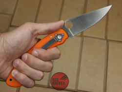 Складной нож Steelclaw Боец-3 (Реплика Spyderco Military), оранжевая рукоять - сталь D2