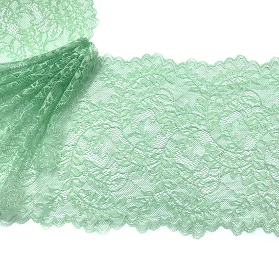 Кружево эластичное салатовое 20 см, Италия