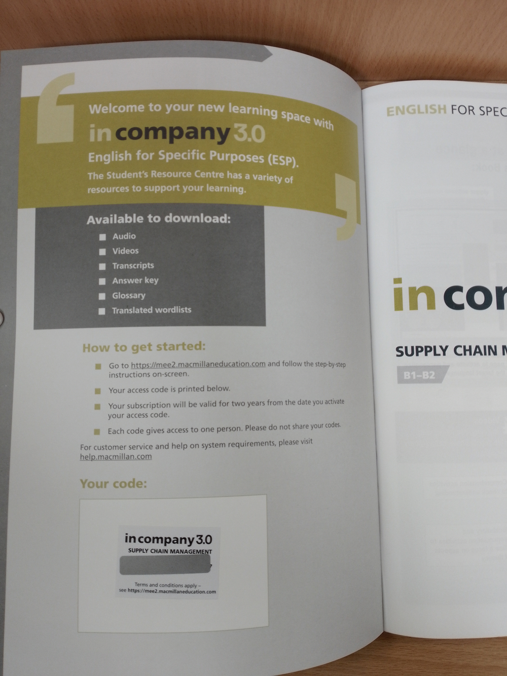 In Company 3.0 ESP Supply Chain Management Student's Pack