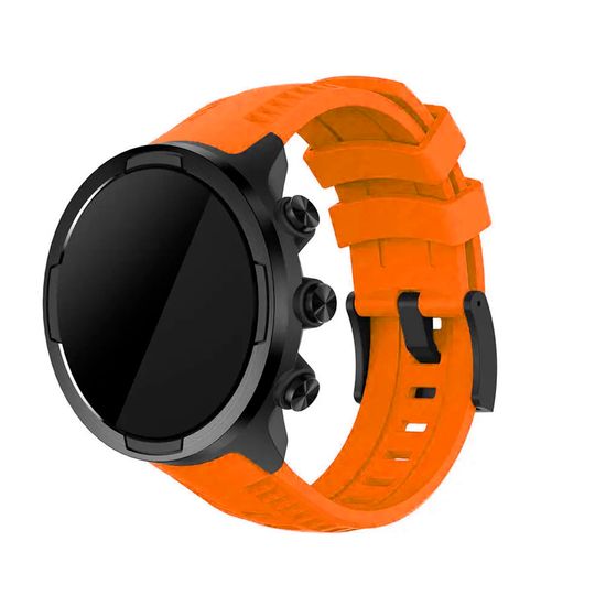 Ремешок силиконовый для Suunto 9 / 9 Baro быстросъемный 24 мм (Оранжевый)