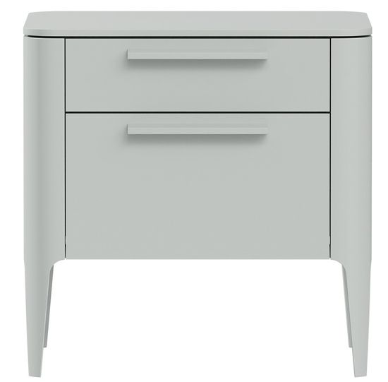 Тумба прикроватная Type 2 ящика ширина 50 см (светло-серый)