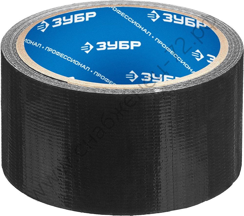 ЗУБР 48 мм, 10 м черна, на тканевой основе, универсальная, Армированная лента, ПРОФЕССИОНАЛ (12096-50-10)