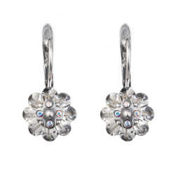 "Пекта" серьги в серебряном покрытии из коллекции "Эрминия" от Jenavi  с английским замком