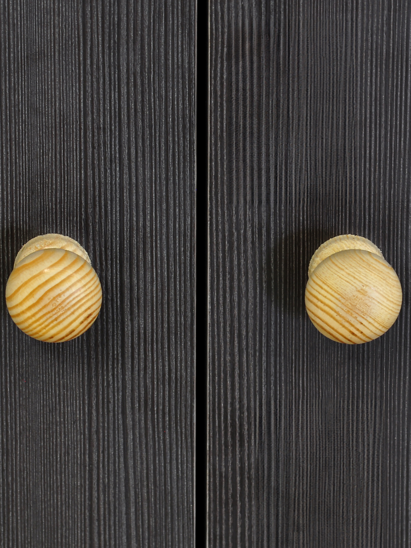 Шкаф для одежды, 117х55х175, Марм, распашной, в прихожую, со штангой и полкой, черный, Dipriz