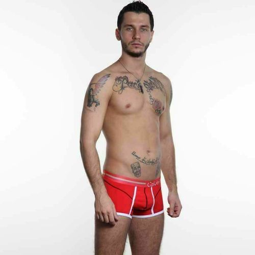 Мужские трусы хипсы красные Calvin Klein Bold Red Boxer