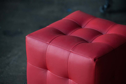 Пуф Лотос Красный ЭкоКожа