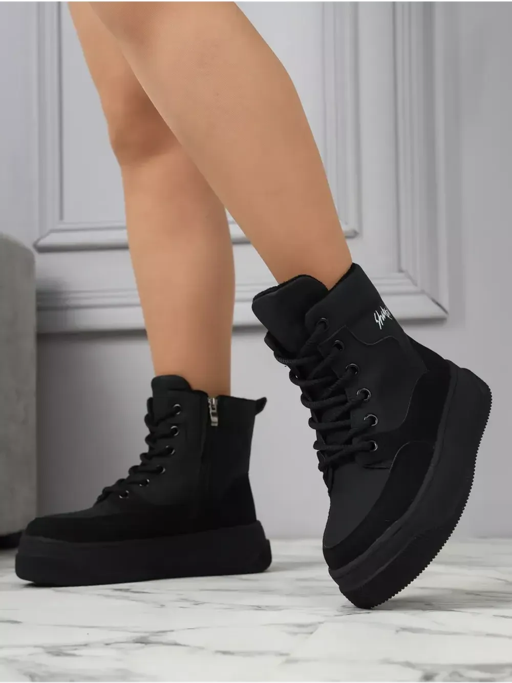 Дутики зимние на платформе