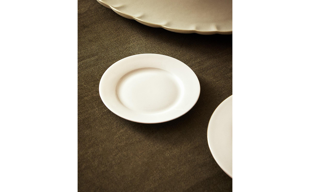 Zara Home тарелка пирожковая из костяного фарфора, цвет золотой, 16.8 см