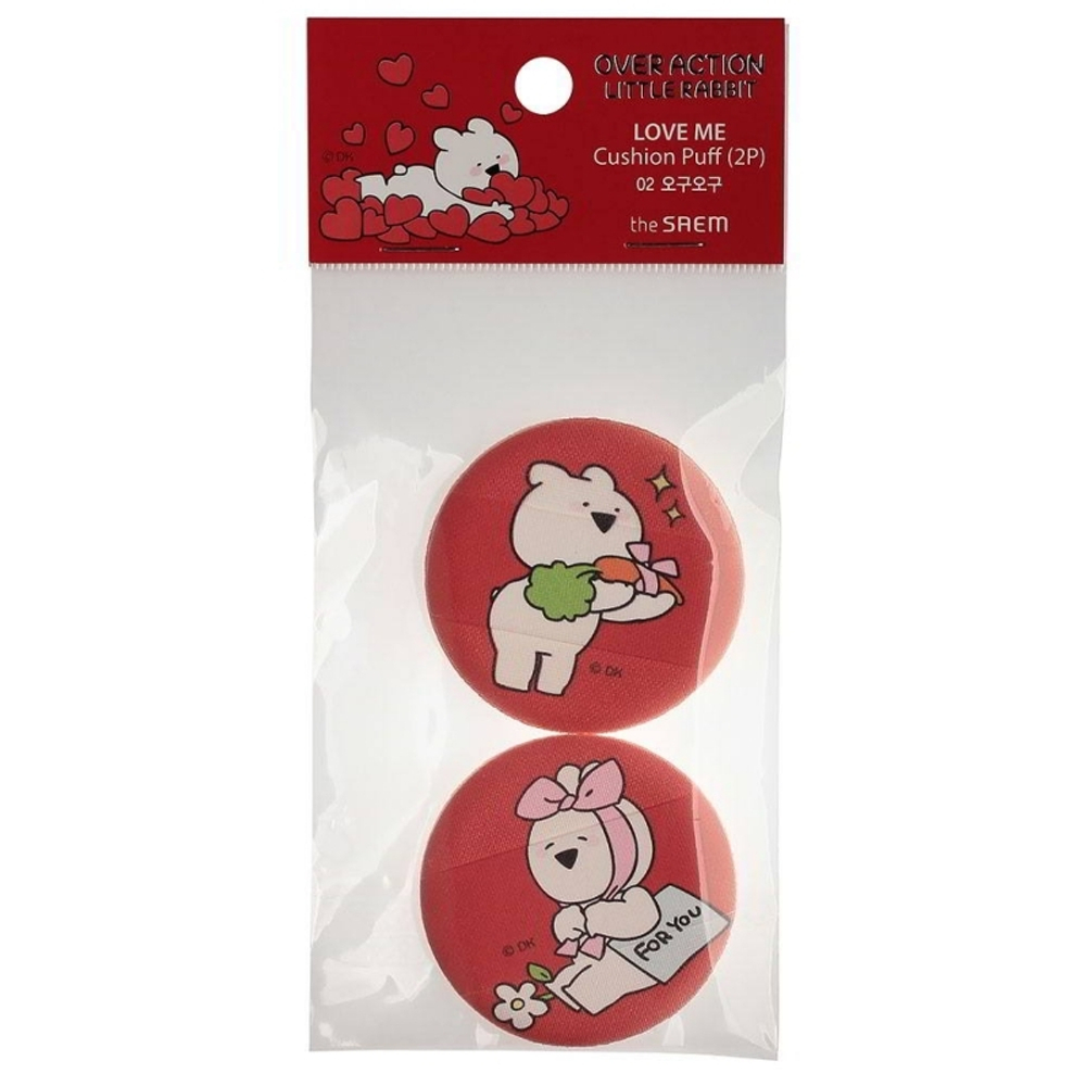 The Saem Over Action Little Rabbit Love Me Cushion Puff спонж косметический для кушона