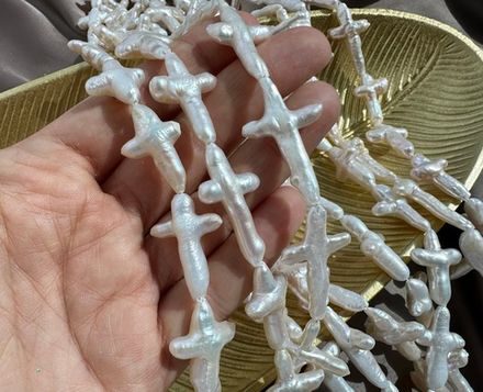 Бусина "Жемчужный крест" 15-30мм