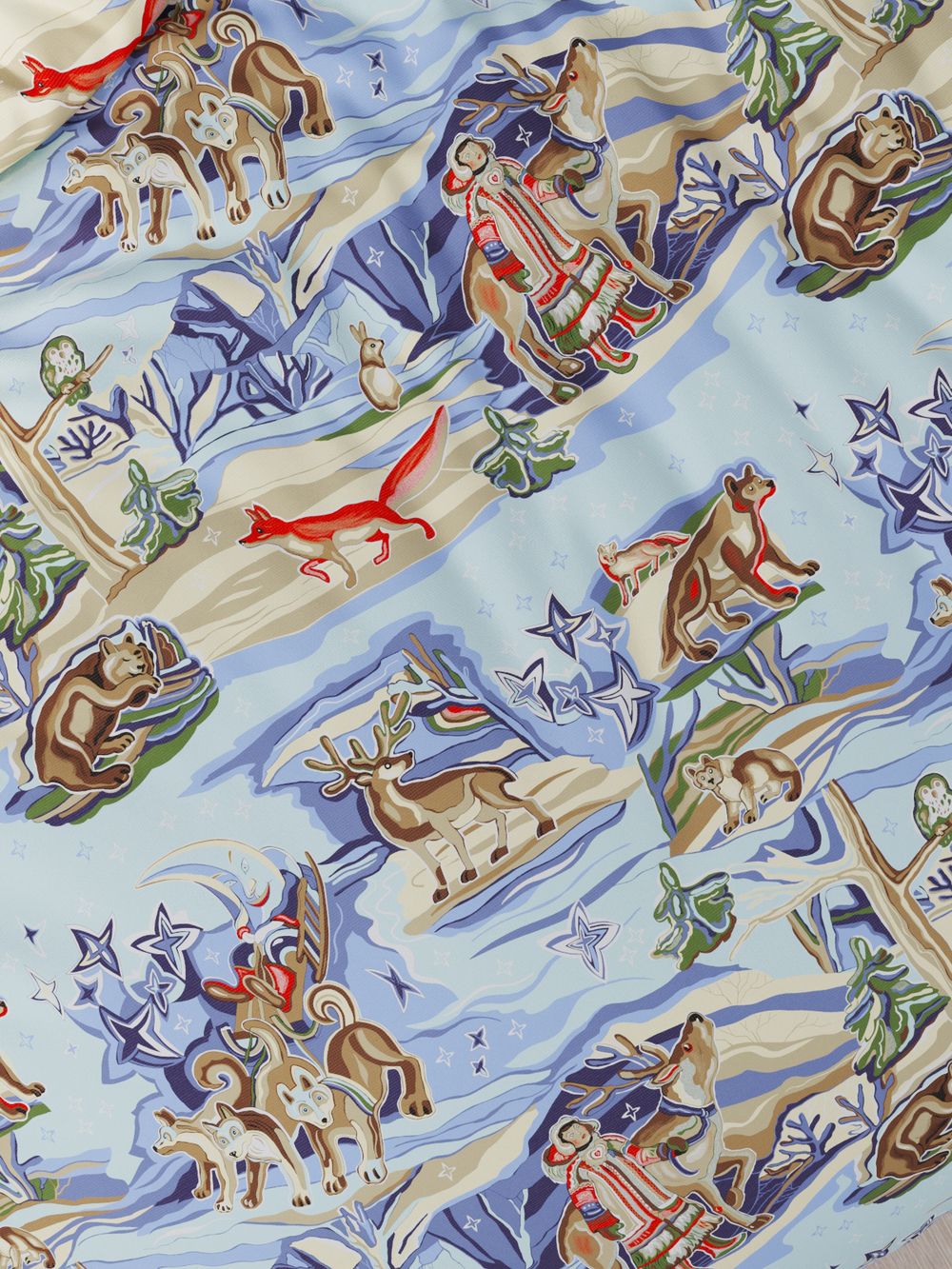 Пододеяльник перкаль Сказка "Сказки севера" 1,5-спальный на молнии 145x215 см