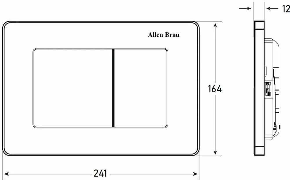Клавиша смыва Allen Brau Infinity 9.20006.BN сталь браш