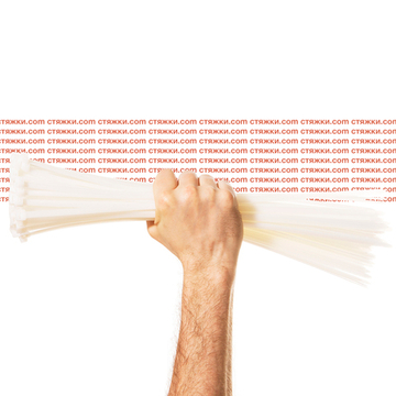 Стяжка - хомут кабельная нейлоновая КСС 8х500 белые — 100 шт/уп