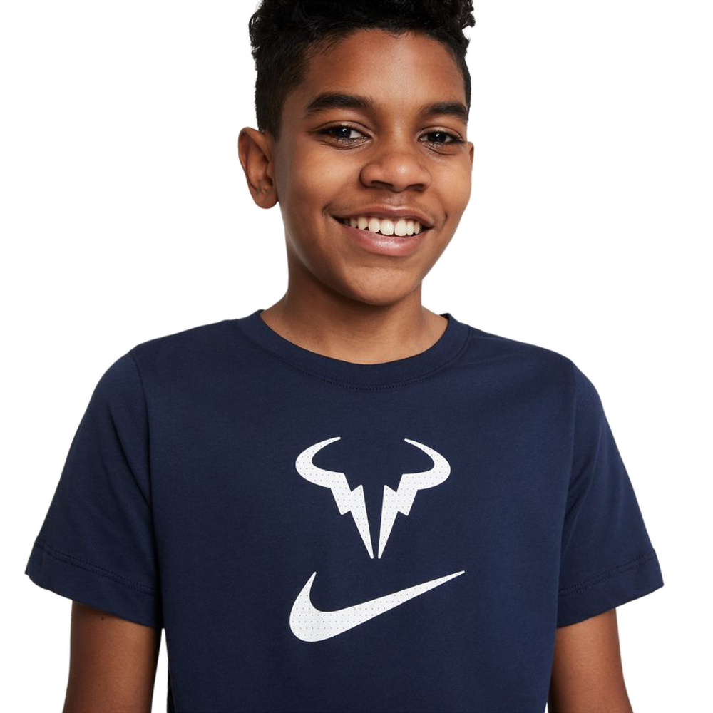 Футболка для мальчика теннисная Nike Court Dri-Fit Tee Rafa - obsidian