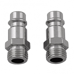 Ниппель универсальный быстросъемный ("папа"), 1/4, внешняя резьба, 2 шт, Stels