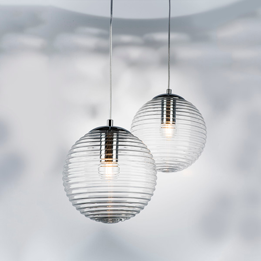 804001 Подвес DISSIMO 1х40W E27 ХРОМ/ПРОЗРАЧНЫЙ