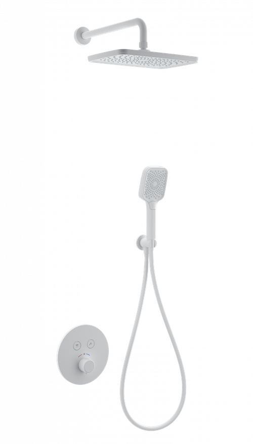 Душевая система с термостатом встраиваемая WONZON & WOGHAND, Белый матовый (WW-D2017-A-MW)