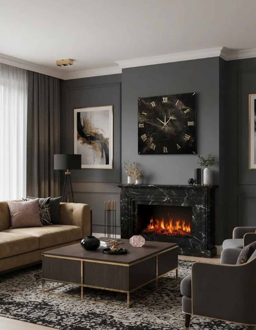 Настенные часы-картина из эпоксидной смолы подарочные