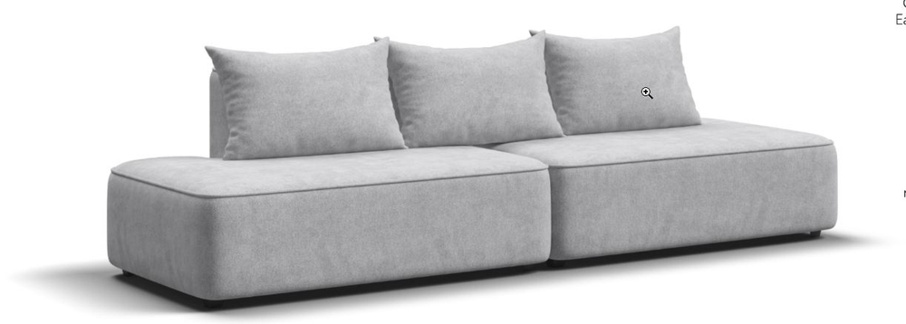 Диван Кинг Твин Шенилл Клауд серый