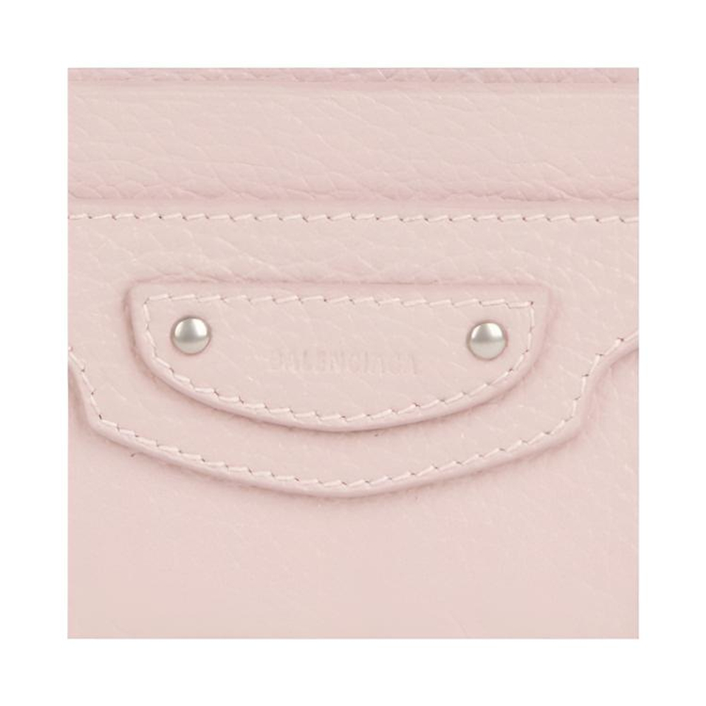 Balenciaga Neo Classic Grain Cow Leather Card Holder Women"s Pink