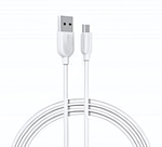 Кабель Borofone BX14 USB-microUSB 2.4A 2м PVC White