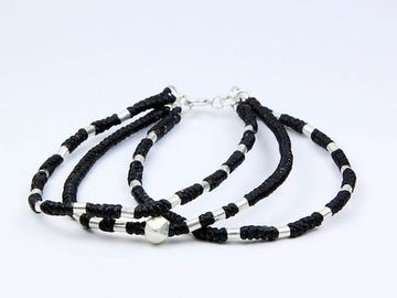 Браслет-фенька с серебром (19)