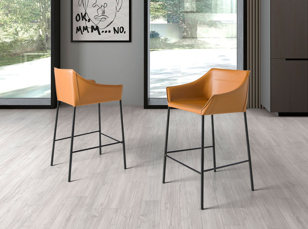 Барный стул Angel Cerda 4145/CS931A коричневый из экокожи