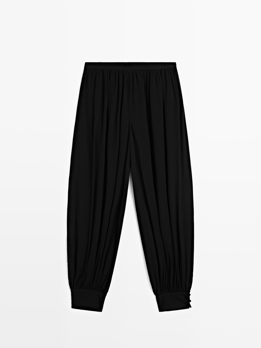 Massimo Брюки-саруэль с пуговицами, черный