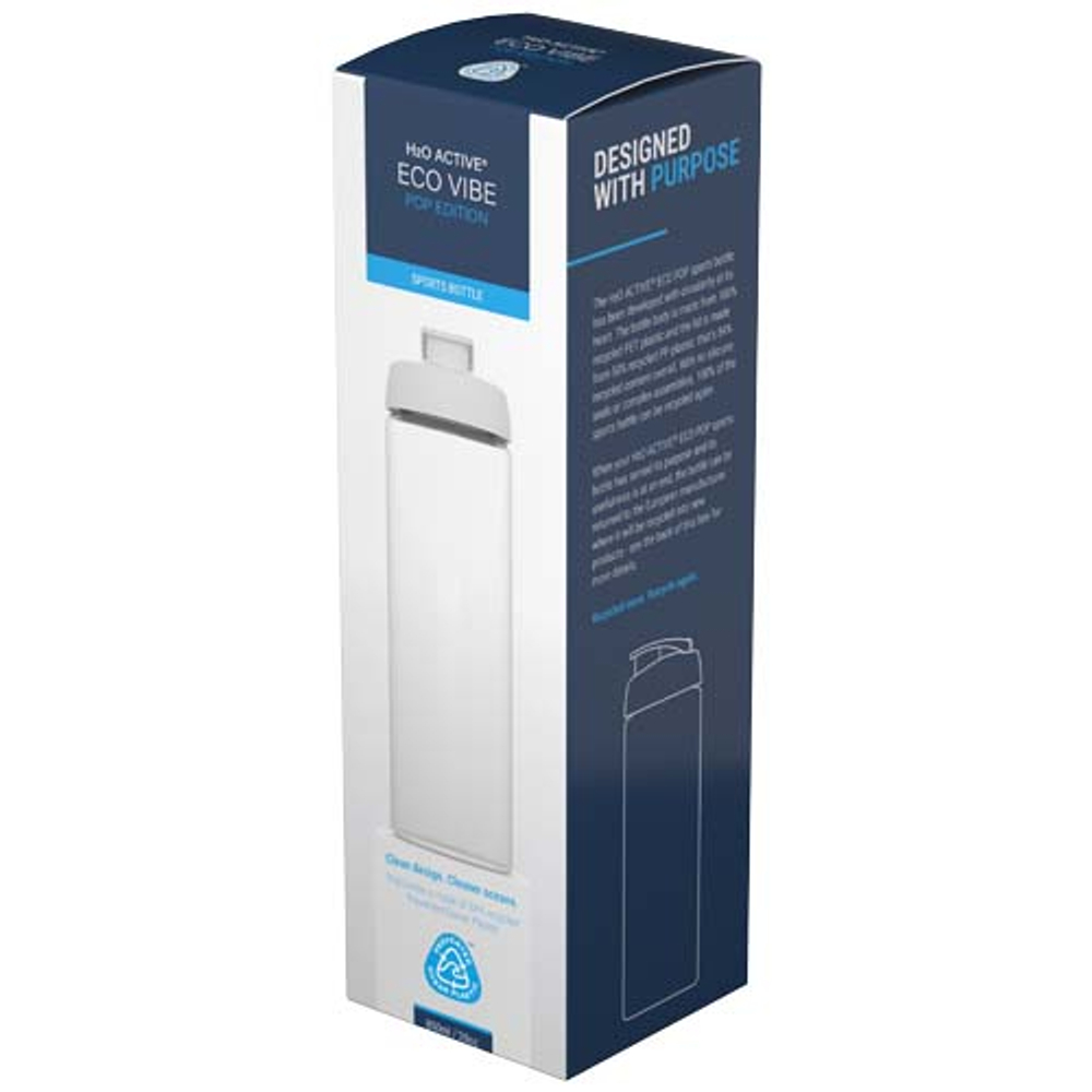 Спортивная бутылка H2O Active® Eco POP Vibe объемом 850 мл с откидывающейся крышкой