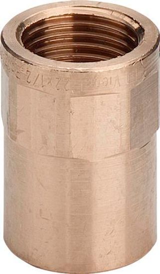 Viega муфта бронзовая 15х1/2" ВР (94270G фитинги под пайку)