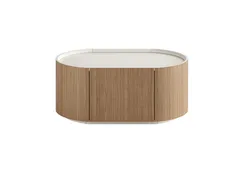 Тумба прикроватная Lagom 1 ящик ширина 60 см (натуральный дуб, молочный)