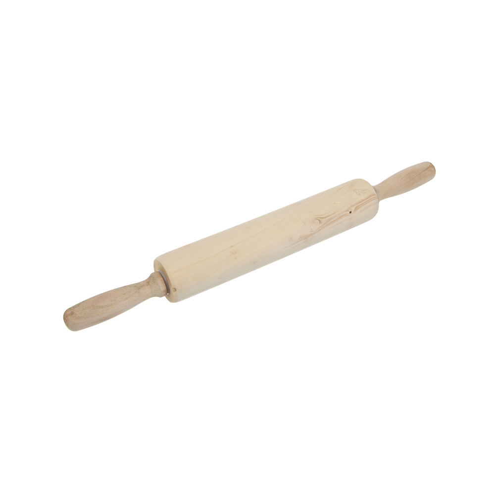 Скалка деревянная тм Vetta c вращающимися ручками, 42*5см