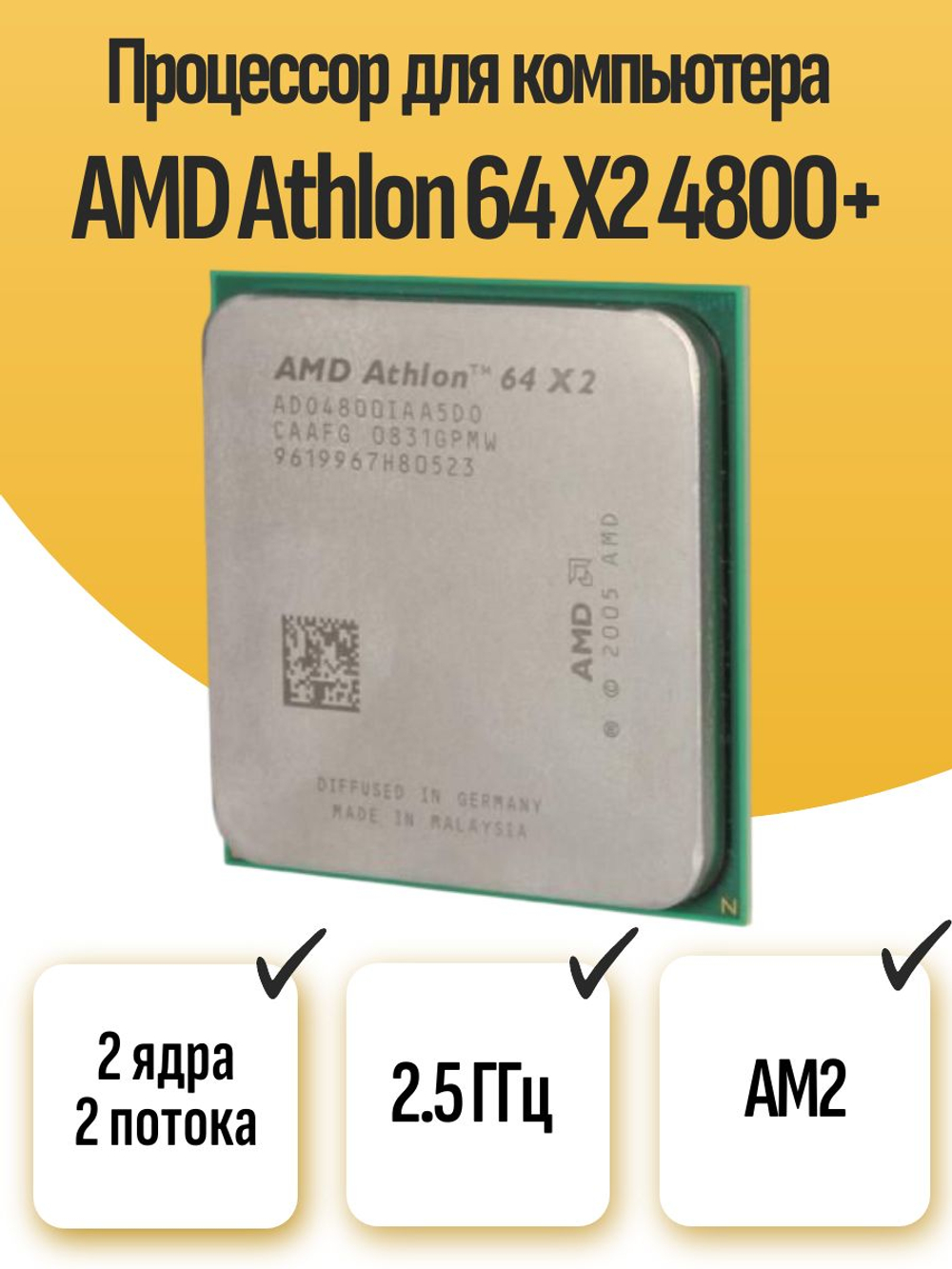 S-AM2+ Процессор AMD Athlon 64 X2 4800+